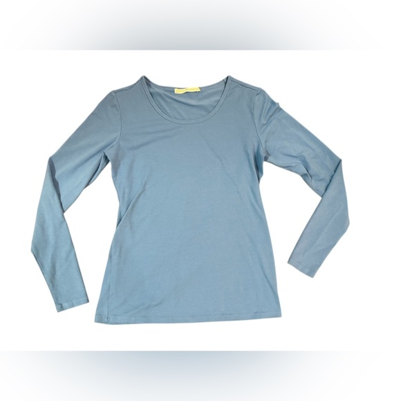Peruvian Connection Layering Tee, Long Sleeve in Color Delphinium Size Medium - Picture 6 of 8